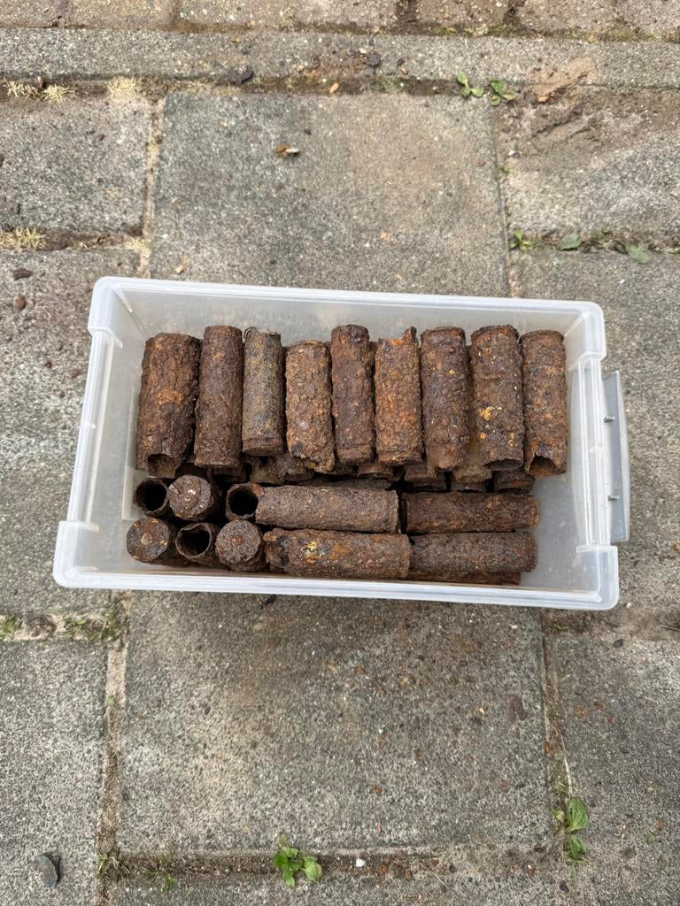 64x Duitse Luftwaffe 2 CM MG 151 Bodemvondst Hulzen WW2, Verzamelen, Militaria | Tweede Wereldoorlog, Ophalen of Verzenden, Luchtmacht