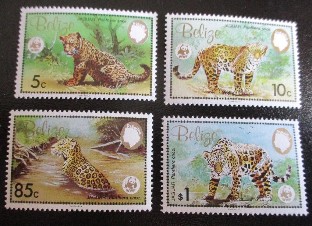 Belize, WWF serie Jaguar, Verzenden, Postfris, Dier of Natuur