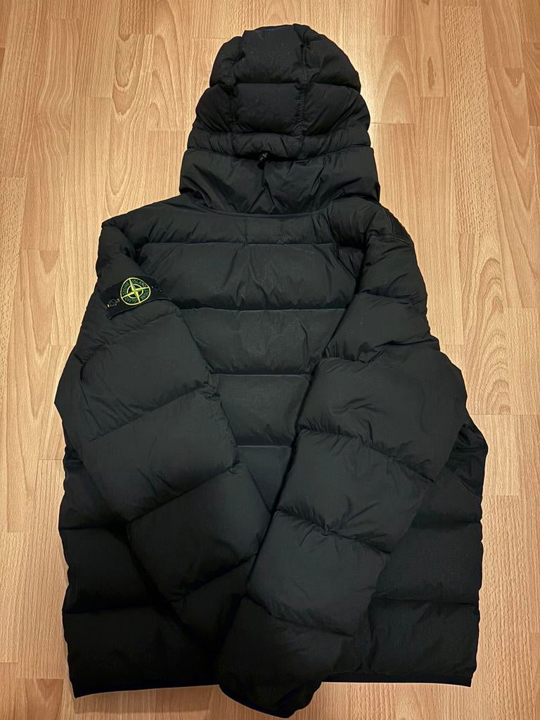 Stone island gewatteerde jas, Kleding | Heren, Jassen | Winter, Ophalen of Verzenden, Zo goed als nieuw, Maat 48/50 (M), Zwart