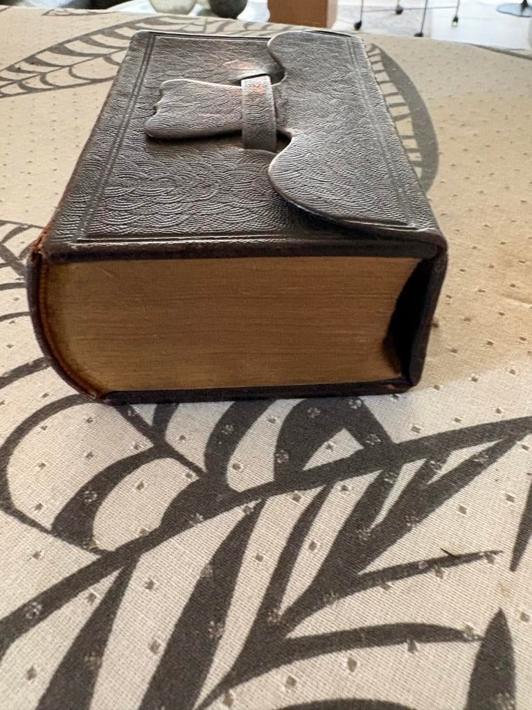 Antiek Bijbeltje in lederen band - Gelezen, Ophalen of Verzenden, Gelezen, Christendom | Protestants