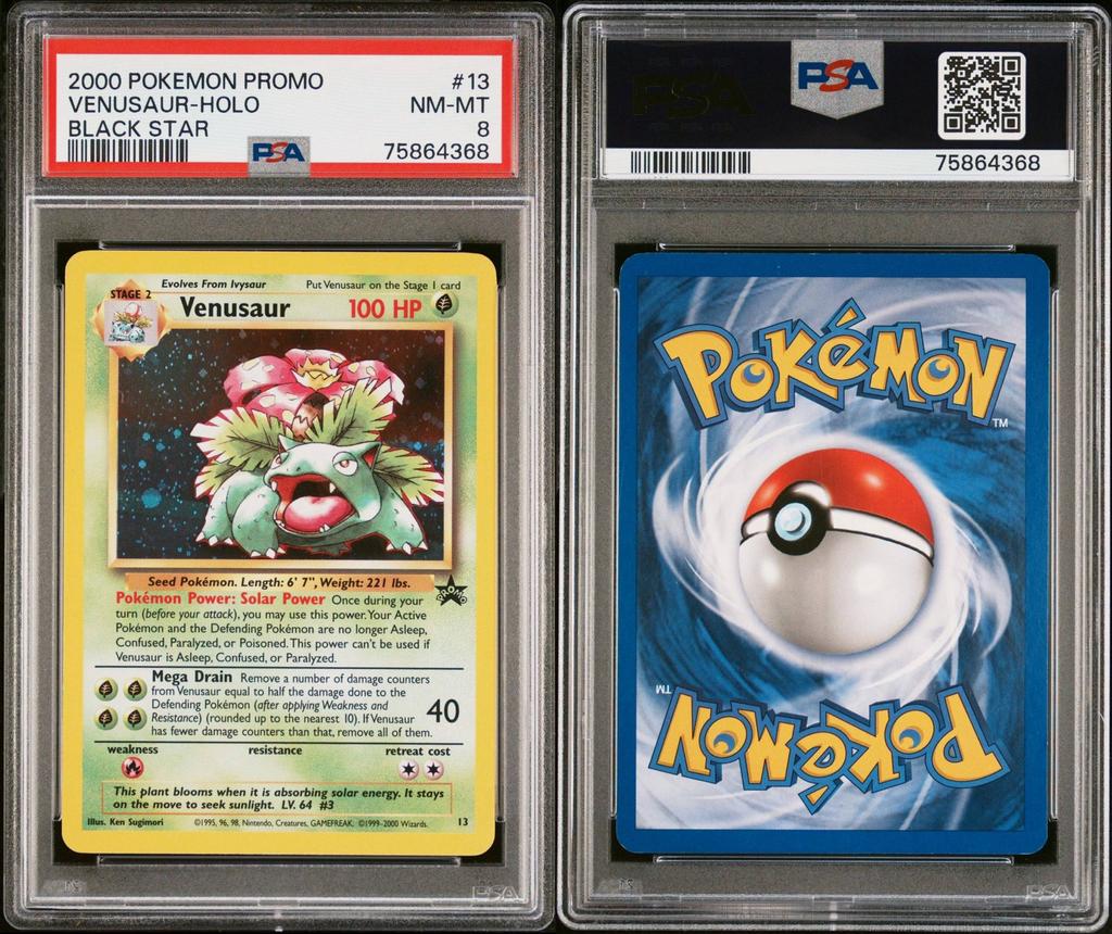 Venusaur | Wotc Black Star promo 13 | Holo | PSA Near Mint, Hobby en Vrije tijd, Verzamelkaartspellen | Pokémon, Ophalen, Zo goed als nieuw