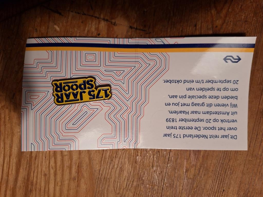 NS 175 Jaar Spoor Pin - Speciale Uitgave, Verzamelen, Ophalen of Verzenden