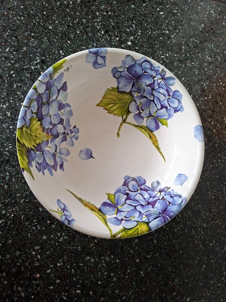 Jet ter Steege Hortensia mooie schaal, Huis en Inrichting, Keuken | Servies, Ophalen of Verzenden, Overige stijlen, Porselein