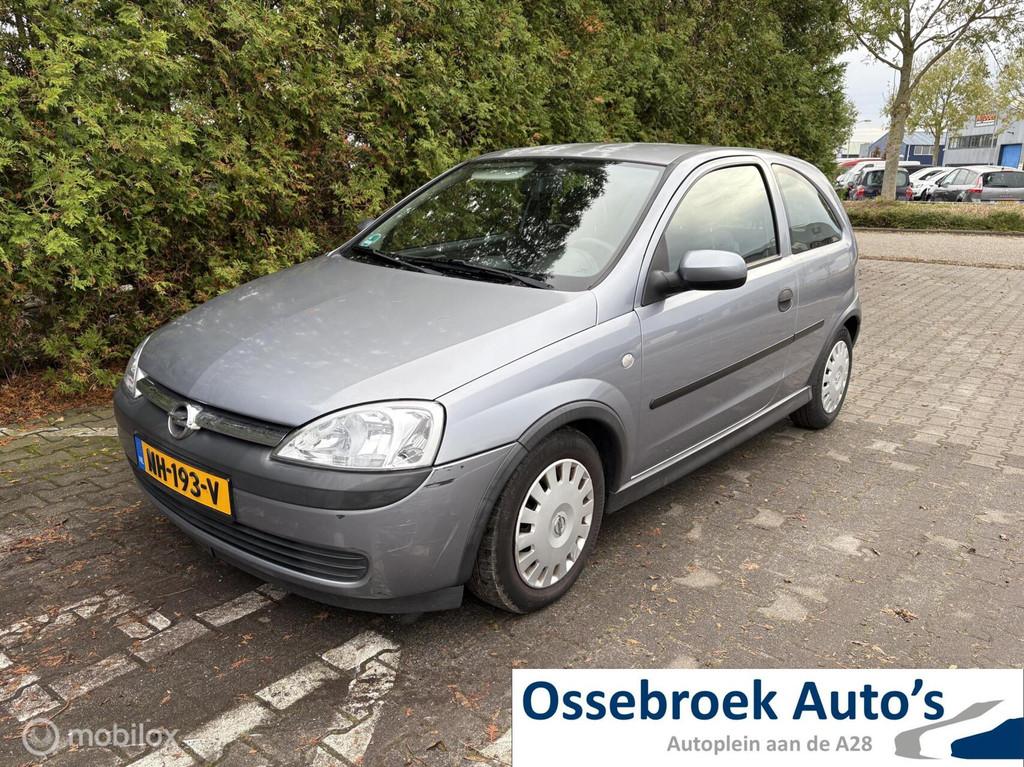 Opel Corsa 1.0-12V Comfort Airco 169dkm 2003, Voorwielaandrijving, 450 kg, Gebruikt, 973 cc
