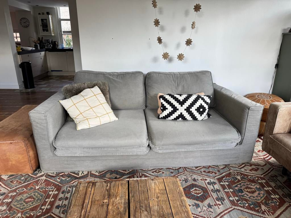 Loods 5 grijze lounge bank, Ophalen, Gebruikt, 100 tot 125 cm, Driepersoons