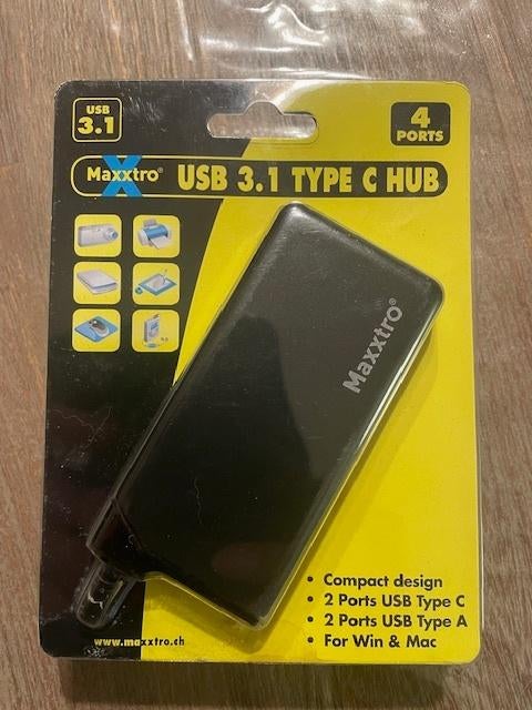 USB 3.1 hub, Ophalen of Verzenden, Nieuw, USB-hub, Maxxtro