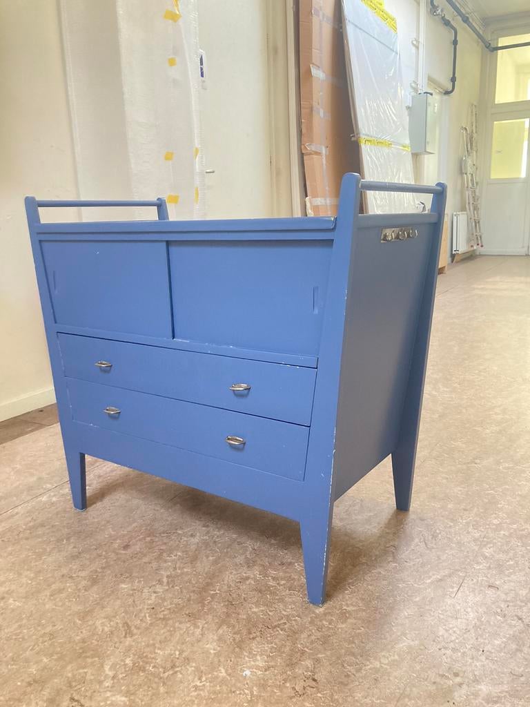 Commode blauw, Minder dan 90 cm, Gebruikt, 50 tot 70 cm, Ophalen of Verzenden