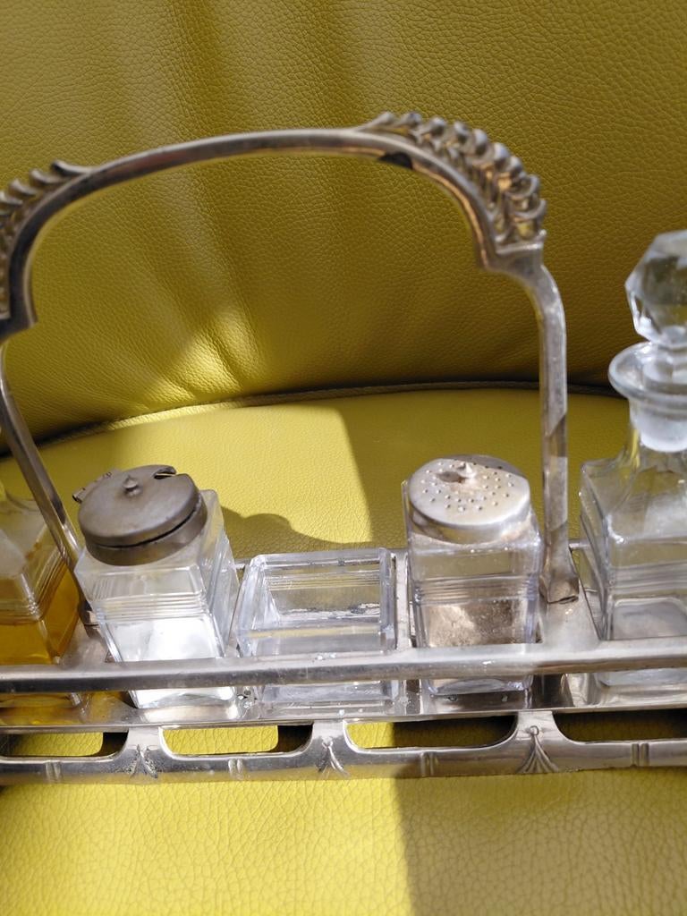 Peper en zout stel met olie en azijn, Antiek en Kunst, Ophalen of Verzenden