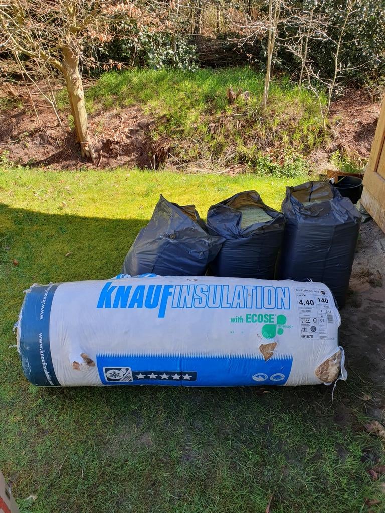 Knauf Insulation Naturoll 032 steenwol isolatie, Doe-het-zelf en Verbouw, Isolatie en Afdichting, Ophalen