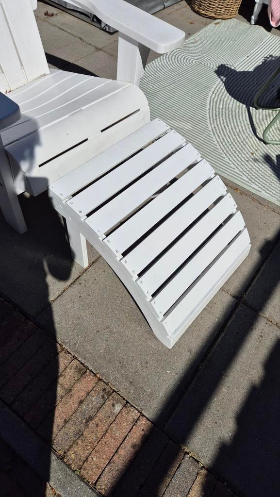 Voetenbankje wit, Tuin en Terras, Tuinsets en Loungesets, Ophalen, Hocker, Zo goed als nieuw, Loungeset