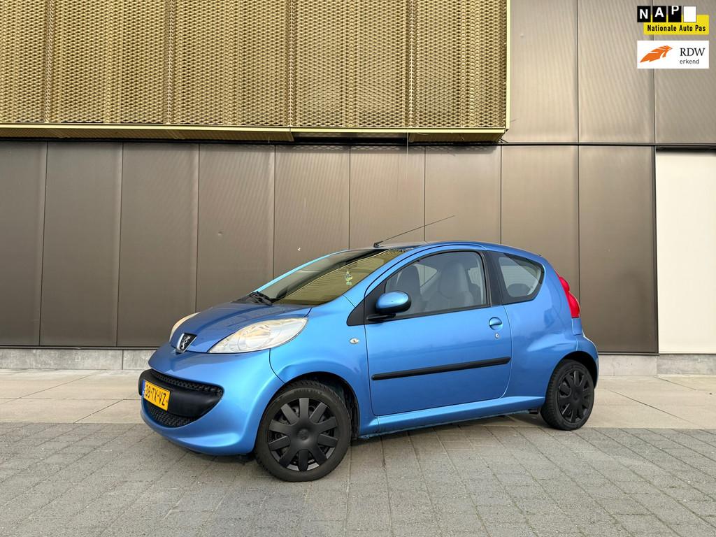 Peugeot 107 1.0-12V XS | Carplay | Airco | Sfeerverl. | Toer, Voorwielaandrijving, Stof, Gebruikt, Zwart