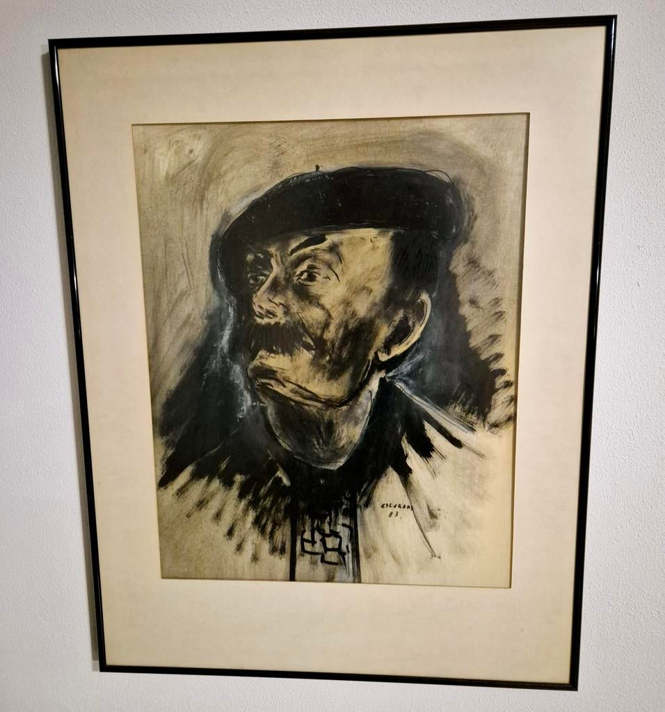 Portret van Evert Slegers, kunstenaar - Ingelijst, Ophalen