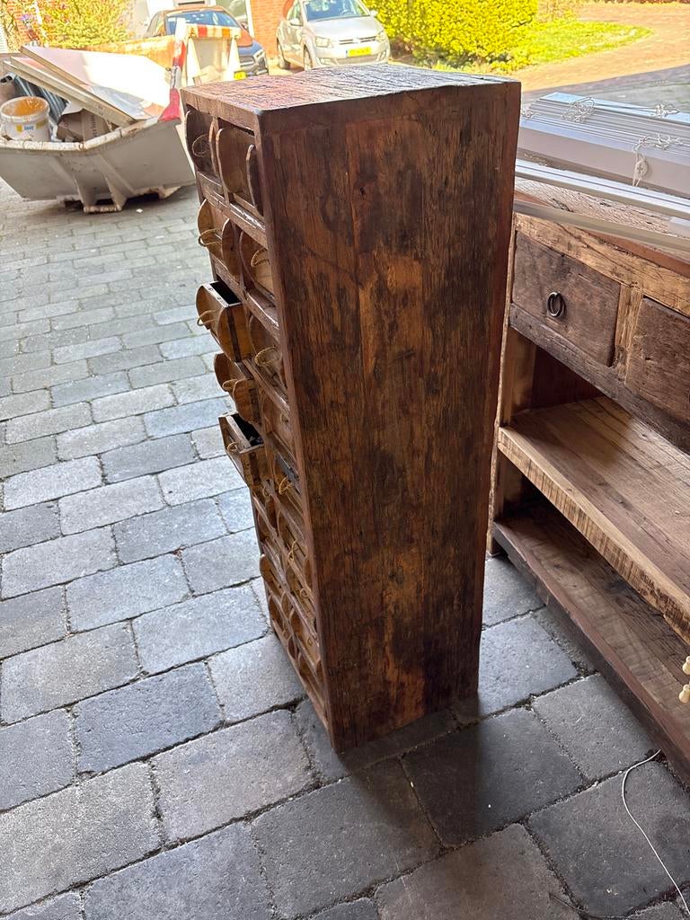 Robuust en industrieel ladenkastje, Minder dan 50 cm, Gebruikt, 5 laden of meer, 100 tot 150 cm