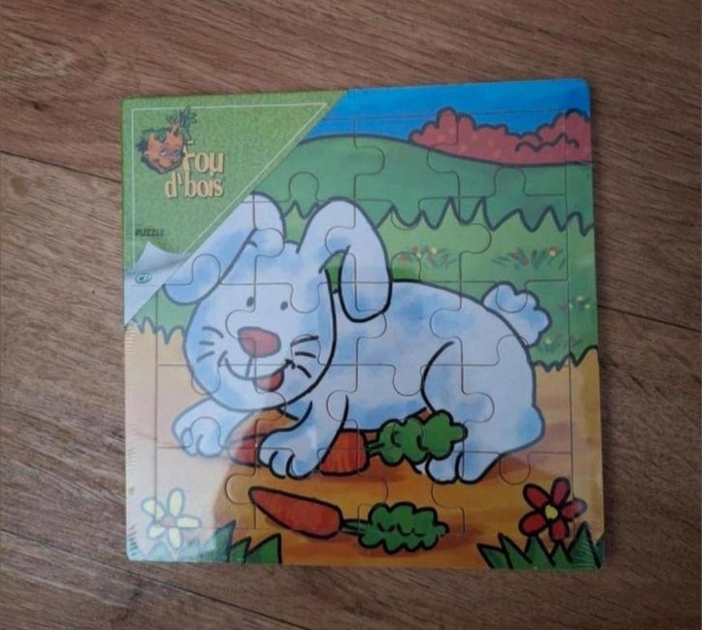 Houten konijnenpuzzel voor kinderen, 2 tot 4 jaar, Nieuw, Ophalen of Verzenden, Van hout