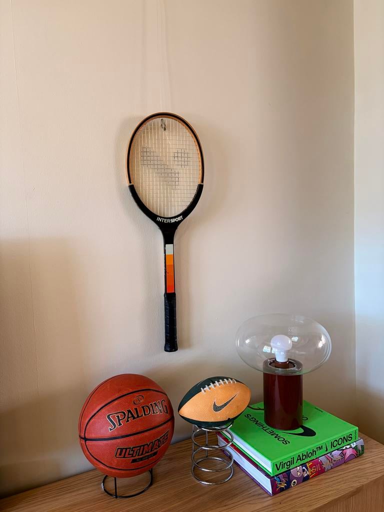 Vintage Intersport Tennisracket - Decoratief item, Sport en Fitness, Tennis, Ophalen of Verzenden, Gebruikt, Racket, Overige merken