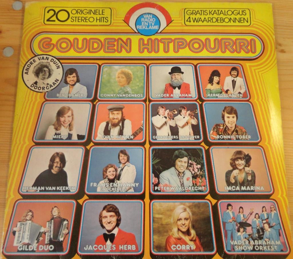 Gouden Hitpourri-20 Hits, Cd's en Dvd's, Vinyl | Nederlandstalig, Ophalen of Verzenden, Gebruikt, 12 inch, Levenslied of Smartlap