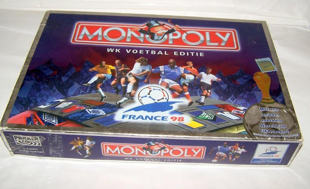 Monopoly WK Voetbal Editie. France '98. Compleet/izgs., Vijf spelers of meer, Ophalen of Verzenden, Zo goed als nieuw, Parker