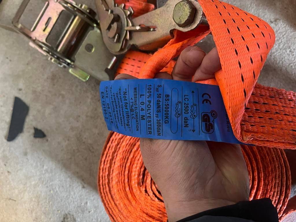 2 spanbanden met ratel, Ophalen of Verzenden, Nieuw, Universele onderdelen