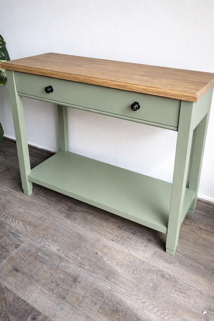 Lichteiken sidetabel met lade - Ideaal voor pimpen, Ophalen, Gebruikt, 50 tot 100 cm, Eikenhout