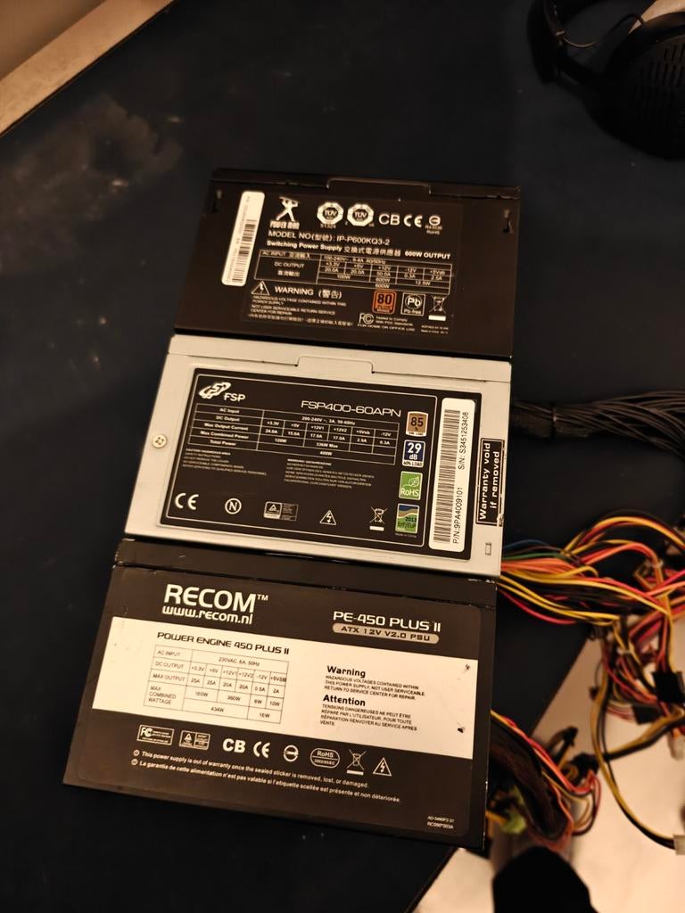 3 PC‑voedingen – 600W / 450W / 400, Ophalen of Verzenden