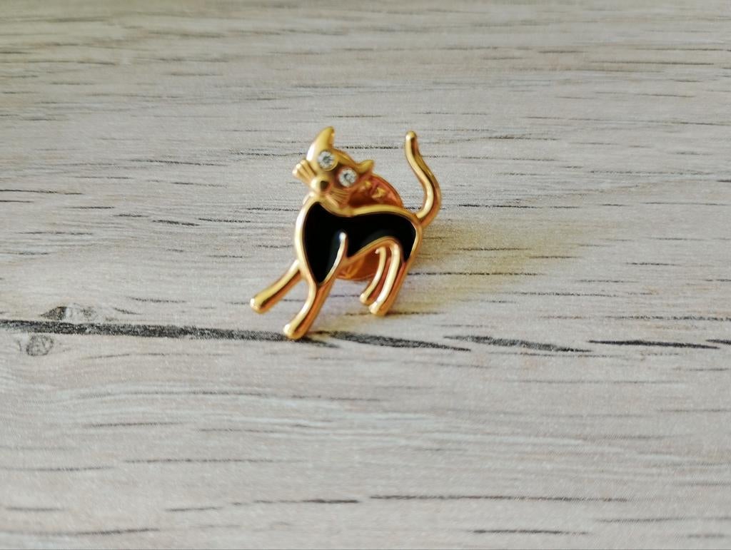 Kat broche, Overige materialen, Minder dan 4 cm, Ophalen of Verzenden, Zo goed als nieuw