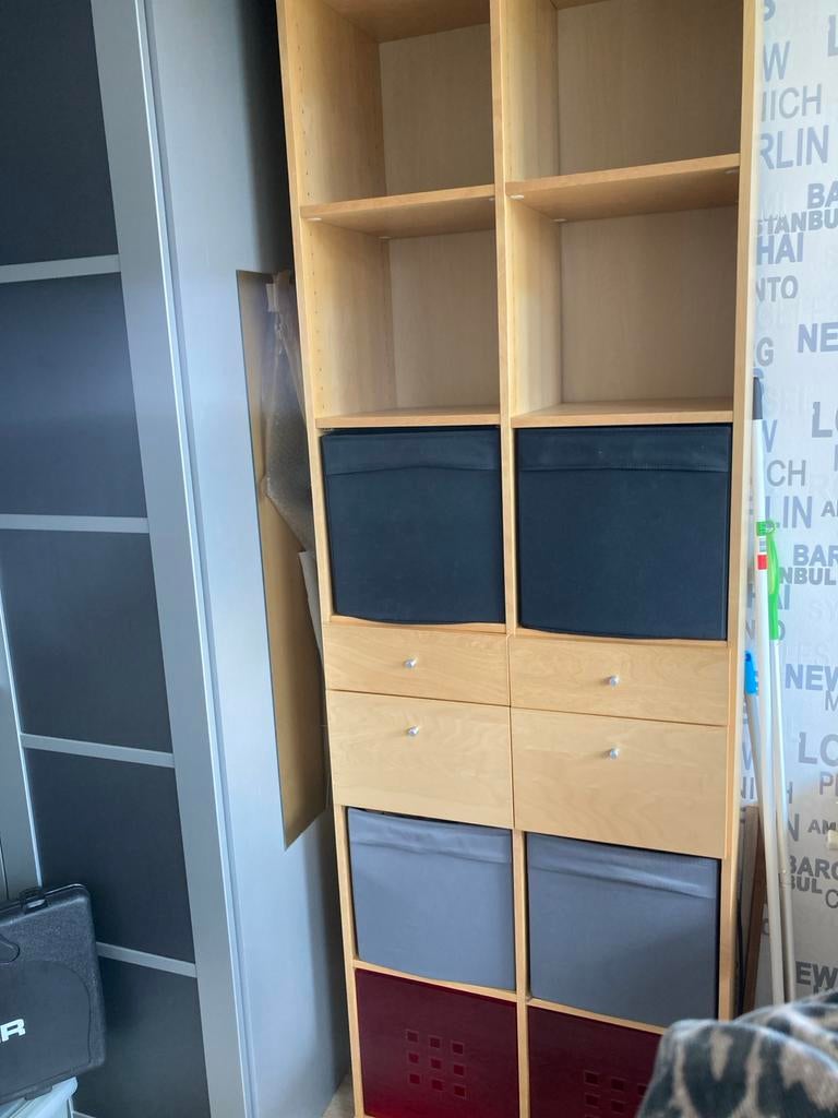 Kallax kast met 12 vakken incl laden+bakken, Huis en Inrichting, Ophalen, Gebruikt