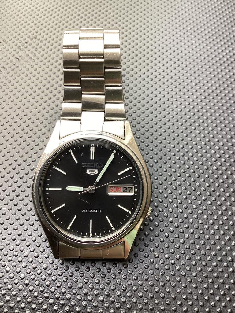 Vintage Seiko 5 Automatic, Seiko, Staal, Met bandje, 1960 of later