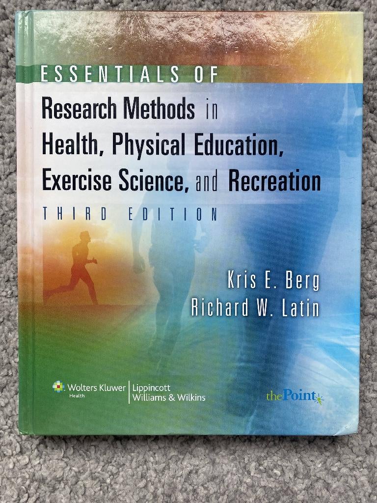 Essentials Of Research Methods In Health, 9780781770361, Boeken, Studieboeken en Cursussen, Kris E. Berg & Richard Wayne Latin