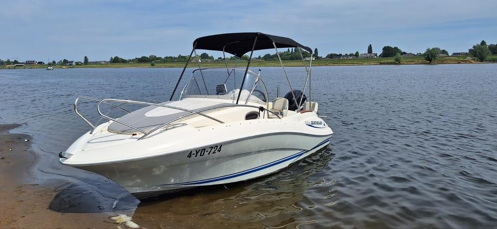 Quicksilver 555 WA 100pk Mercury 2012, 221 draaiuren, Gebruikt, Ophalen, 70 pk of meer, 3 tot 6 meter