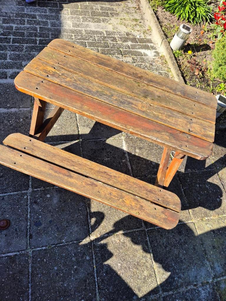 Picknicktafel kind, Ophalen, Rechthoekig, Hout, Kinderpicknicktafel