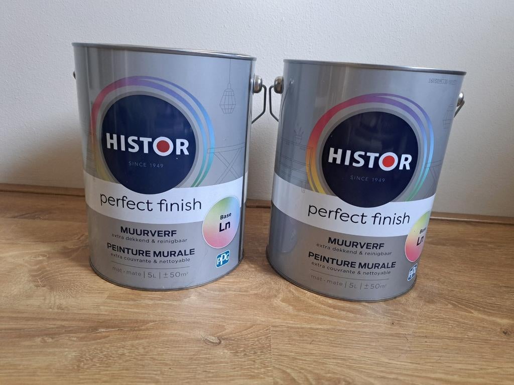 10L Histor Perfect Finish Muurverf - Kleur Touw (Praxis), Ophalen, Nieuw, Beige