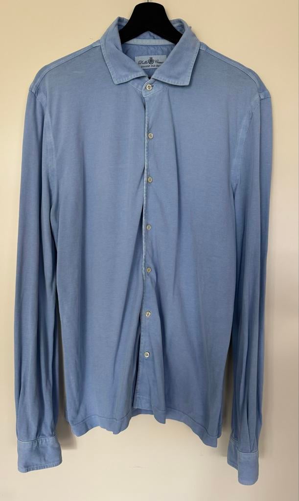 Della Ciana Jersey Shirt XL/54 - Comfortabel Katoen met Stre, Kleding | Heren, Overhemden, Gedragen, Halswijdte 43/44 (XL), Blauw