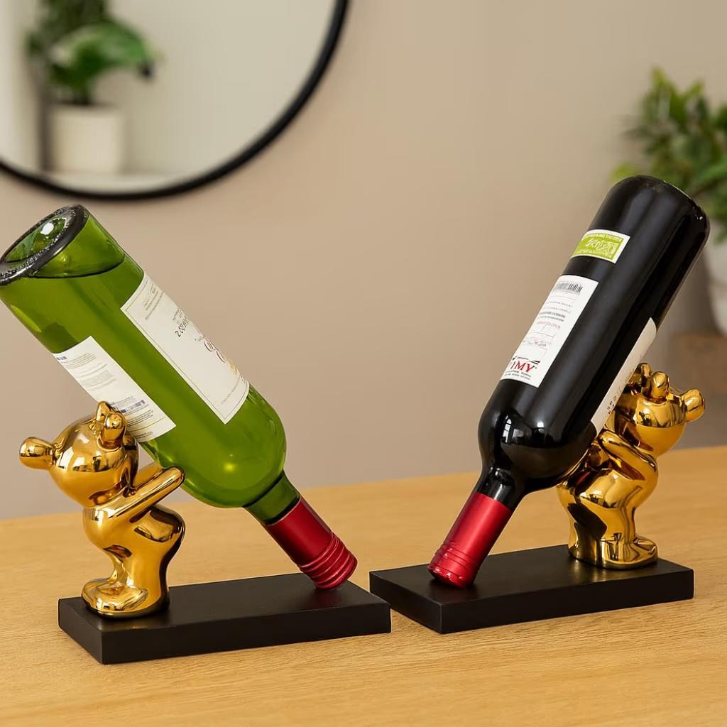 Wijn beertjes - Wijn houder - Wijnrekken - Wijn accessoires, Cave & Garden, Verzenden, Nieuw, Info@caveandgarden.nl