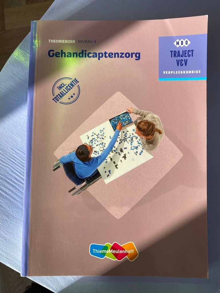 Gehandicaptenzorg Theorieboek Niveau 4 MBO Traject V&V, Boeken, Studieboeken en Cursussen, Ophalen of Verzenden, Gamma, Nieuw