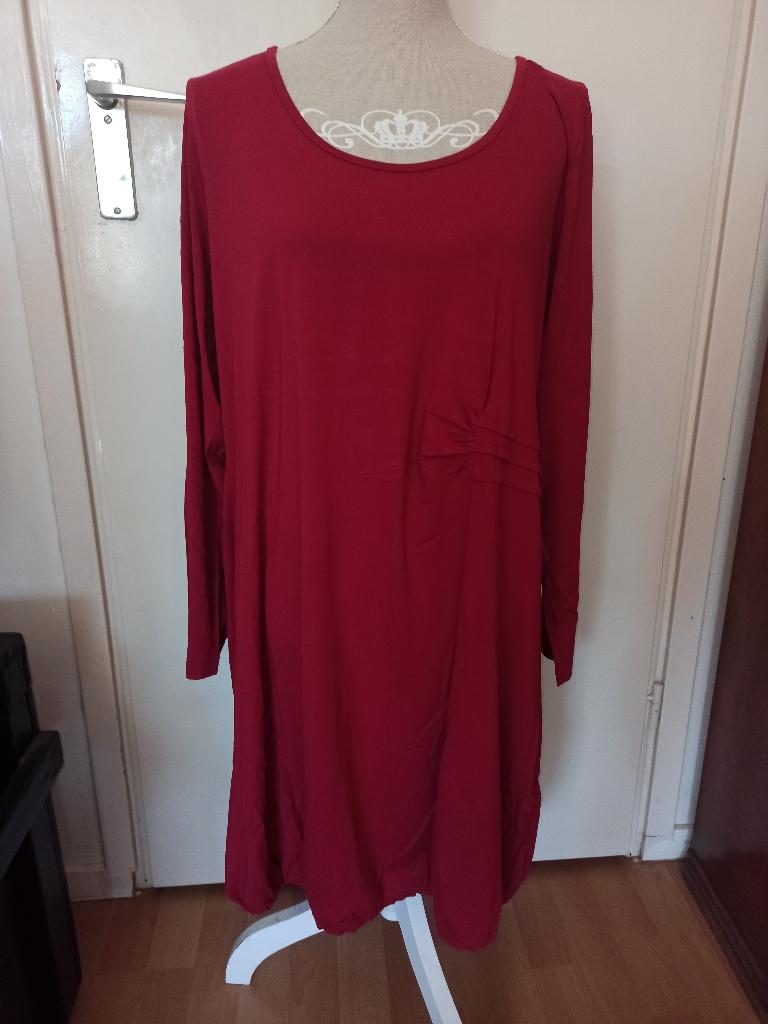 NIEUW! Prachtige framboos rode jurk van Exelle mt S = 44 46, Kleding | Dames, Exelle, Verzenden, Maat 42/44 (L), Nieuw