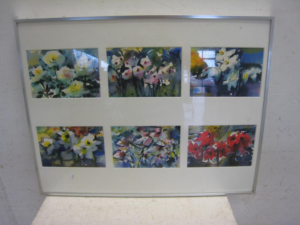 Aquarellen van Pieter Briels, bloemen, 50x65