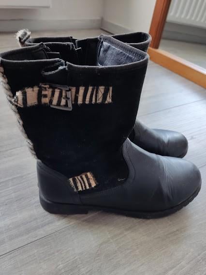 Zwarte dames lage laarsjes met tijgerprint motieven, Verzenden, Zwart, Lage of Enkellaarzen, Gedragen