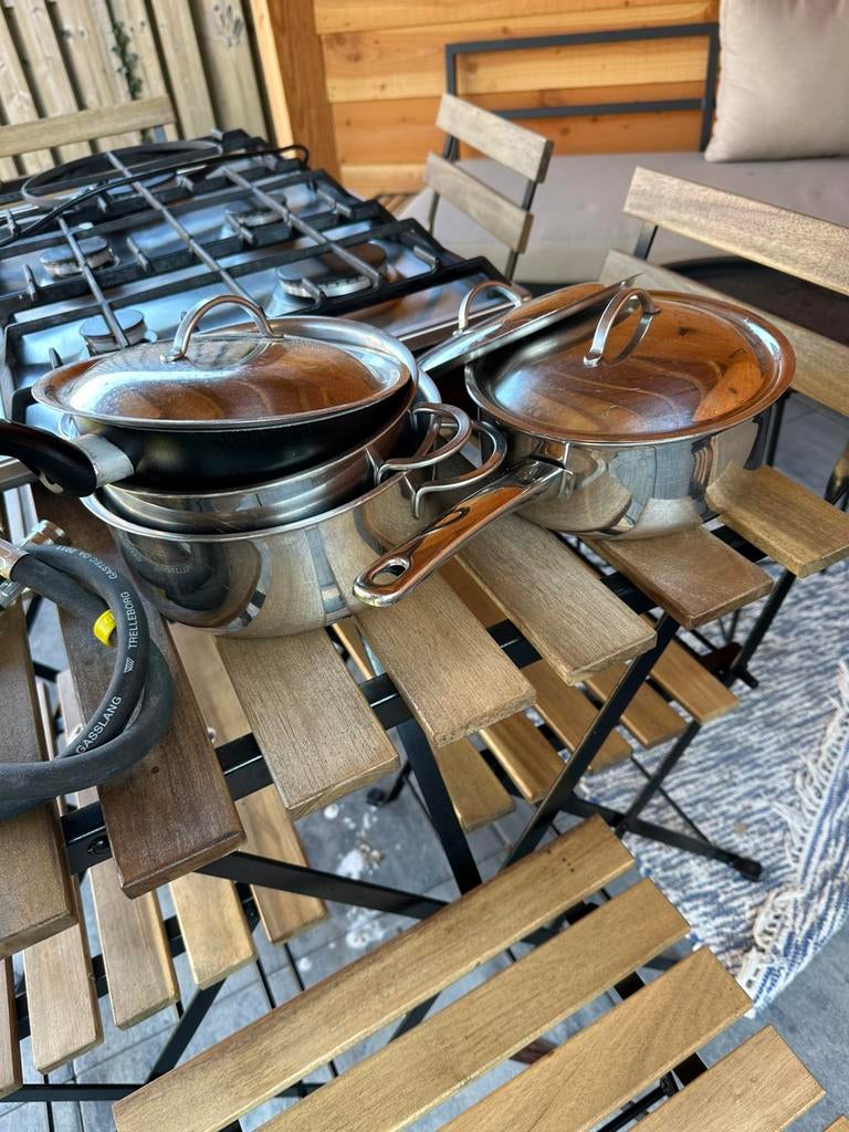 Gaskookplaat 5 pits met elektrische ontsteking, Gebruikt, Ophalen of Verzenden, Inbouw, Gas