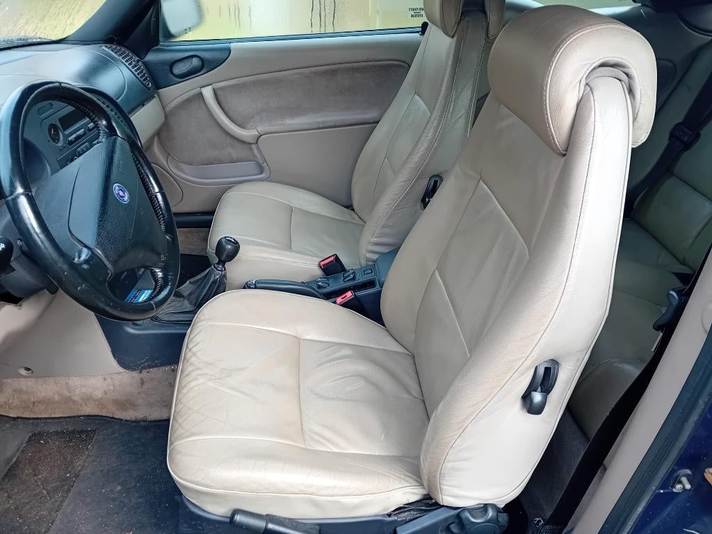 Beige lederen interieur Saab 900 NG cabriolet., Ophalen, Gebruikt