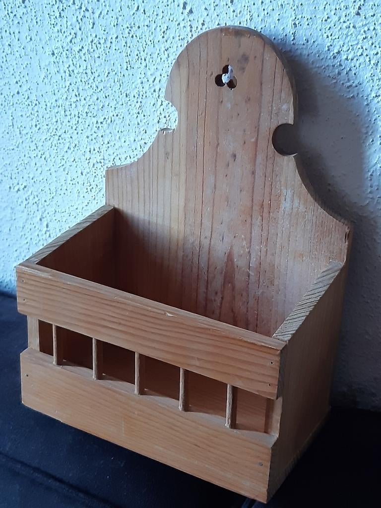Houten landelijk  (grutters)bak rekje ,stoer brocante, Ophalen of Verzenden