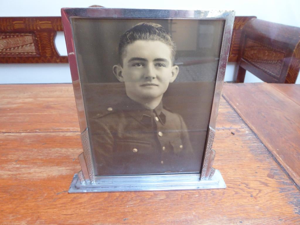 Art deco metalen fotolijst, Ophalen of Verzenden