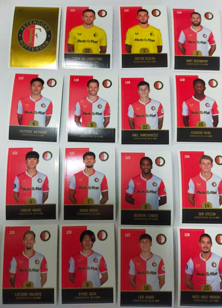 Feyenoord voetbalplaatjes, Ophalen of Verzenden