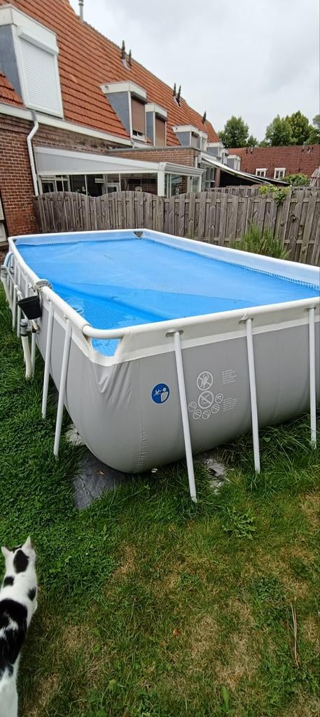 Intex Prism Frame 488x244x107cm zwembad, Ophalen, 200 tot 300 cm, 80 tot 120 cm, Zo goed als nieuw
