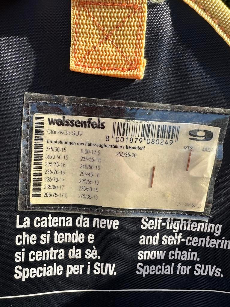 sneeuwkettingen Weissenfels Clack & Go SUV (RTS9), Ophalen of Verzenden, Nieuw