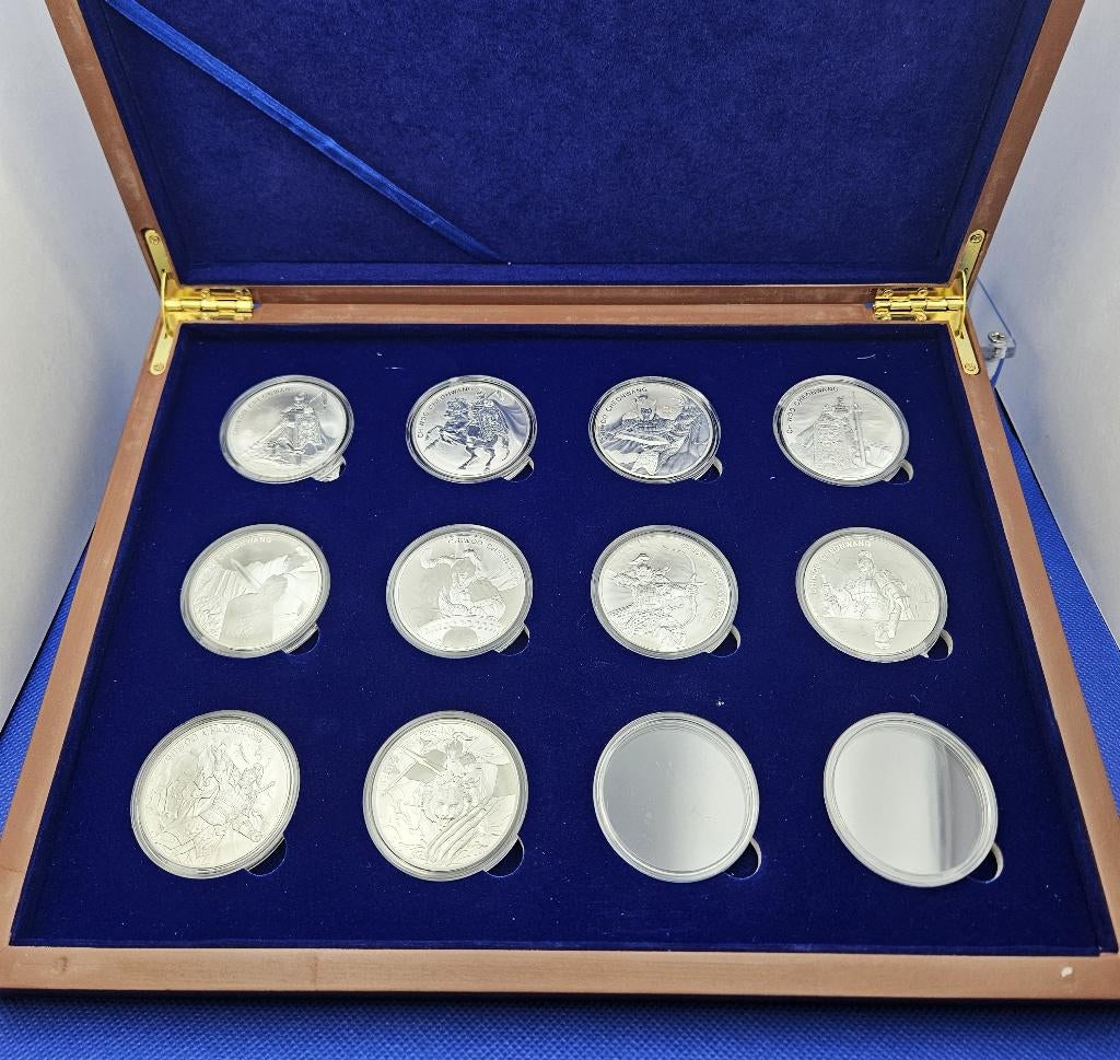 (A344) South Korea SERIE CHIWOO CHEONWANG 1 Clay one ounce, Ophalen of Verzenden, Centraal-Azië, Setje, Zilver