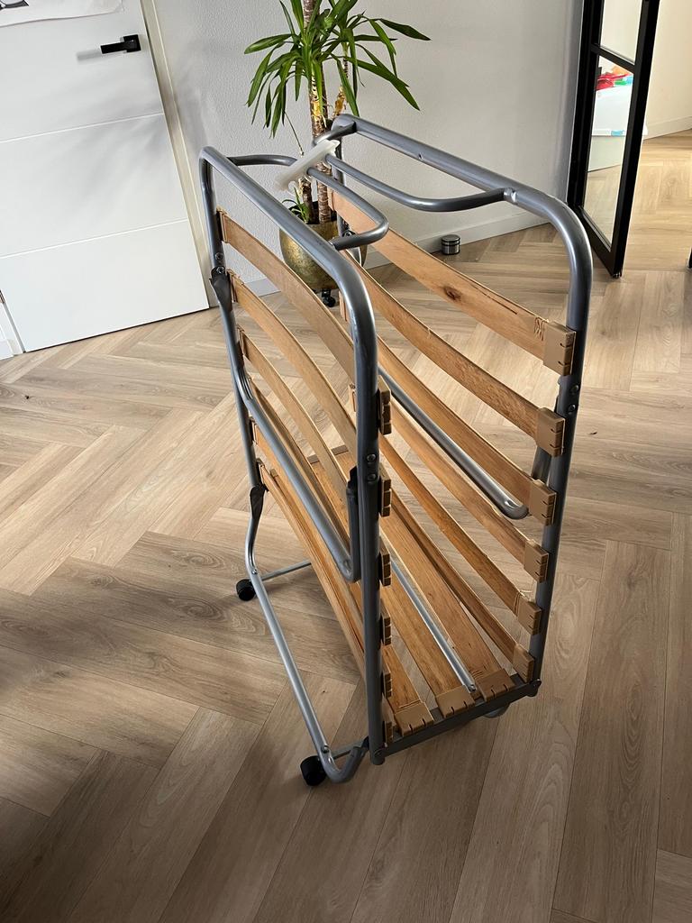 Opklapbed, Eenpersoons, Zo goed als nieuw, 80 cm, Metaal