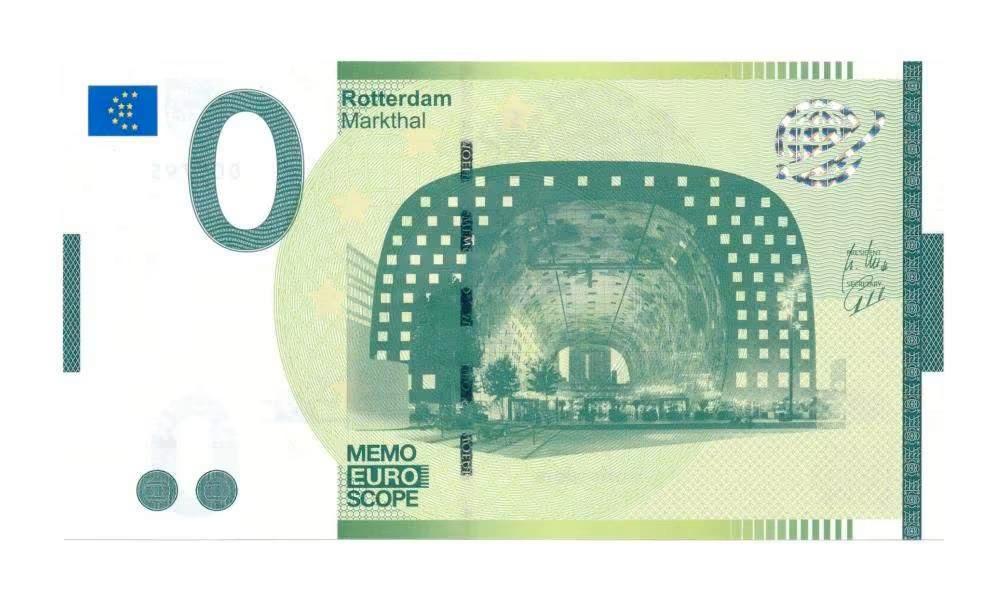 0 Euro biljet Rotterdam Markthal, Ophalen, Euro's, Los biljet