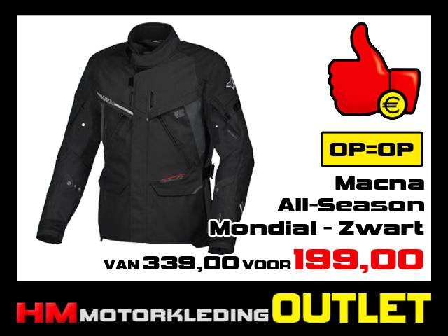 !! Textiel motorjas Macna Mondial All-Season Zwart !!, Info@huybersmotoren.nl, Jas | textiel, HM - Sale, NL