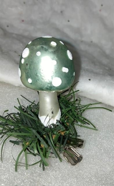 Vintage kerstbal ornament; paddenstoel, Diversen, Kerst, Ophalen of Verzenden, Gebruikt