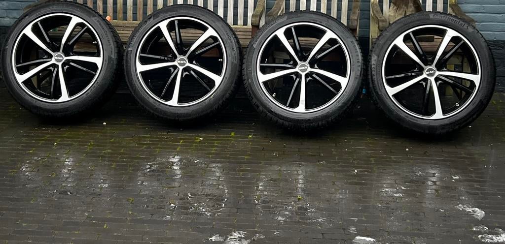 Volvo XC90 Winterset 20 inch 255/45 Continental, Ophalen, Gebruikt, Banden en Velgen, Winterbanden